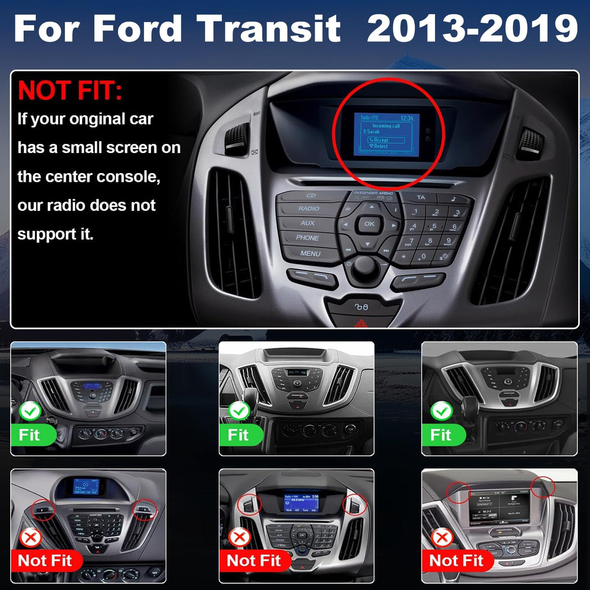 amzlegend QLED radio Wireless CarPlay setup in Ford Transit