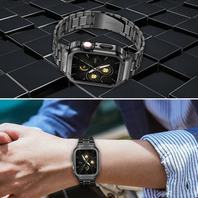 Amznew HASLFM size comparison with ruler showing removable links for precise wrist fit