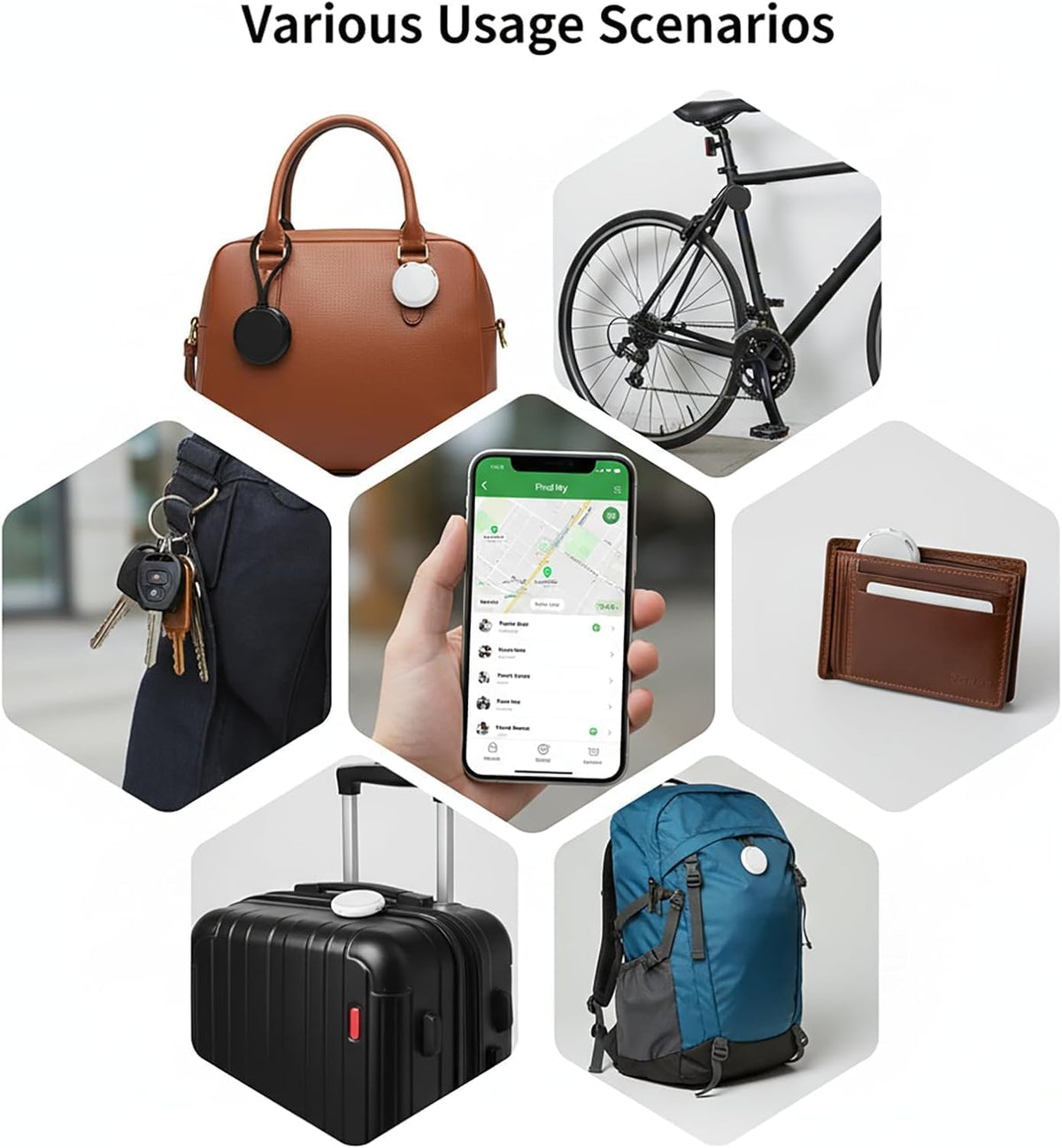 AMZSMT compact size allows discreet attachment to vehicles or valuables.