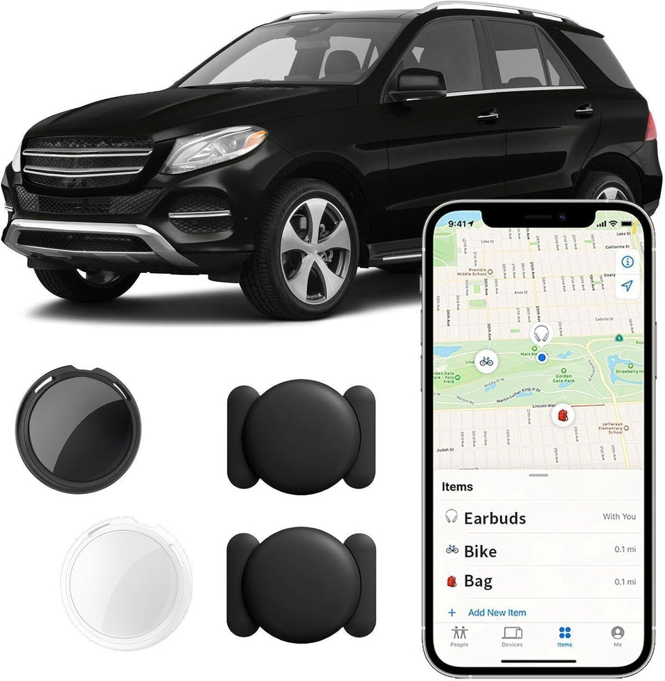 AMZSMT GPS tracker with magnetic case attached to a metal surface for stealth anti-theft.