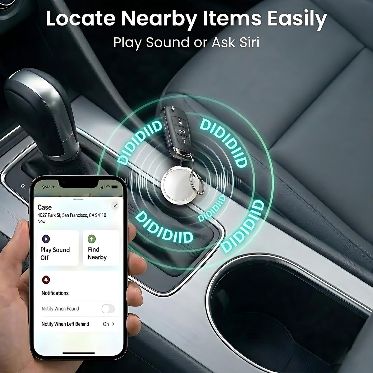 AMZSMT device emits a loud chime and supports Siri for easy finding