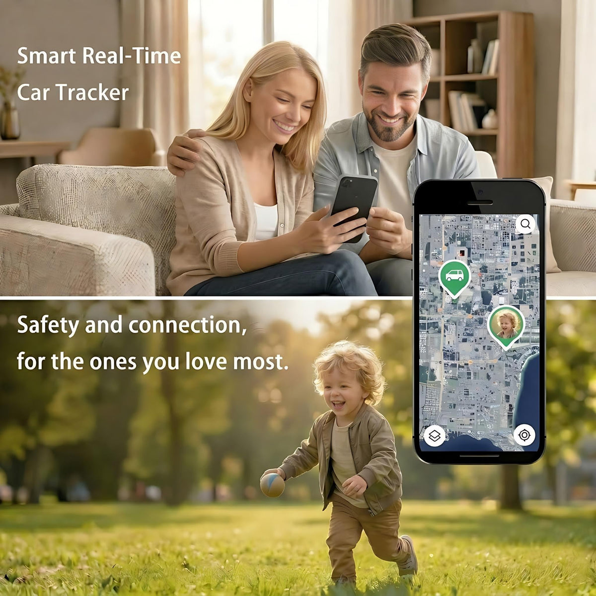AMZSMT waterproof magnetic car tracker designed for outdoor use