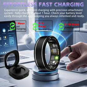Dual charging with 3–5 day battery life supports on-the-go wellness.
