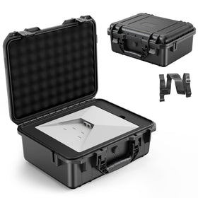 Anautin case front view showing sturdy latches and waterproof shell for secure travel