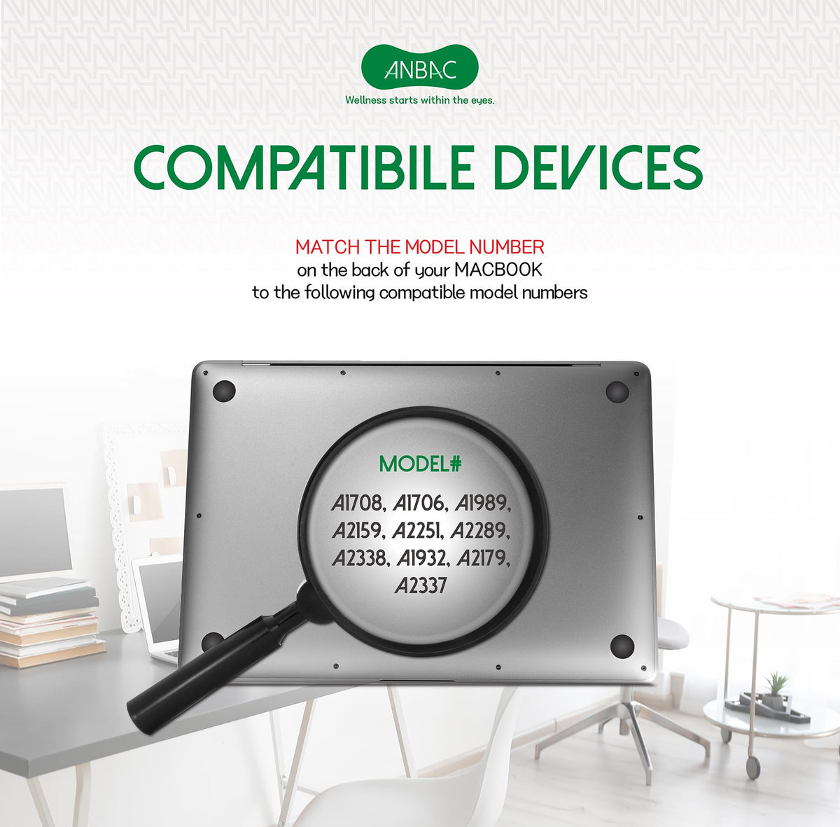 ANBAC magnetic privacy screen closeup showing durable silicone rim