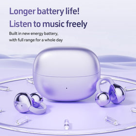 anbaole close-up of earbud texture and finish highlighting comfortable rounded design for extended wear