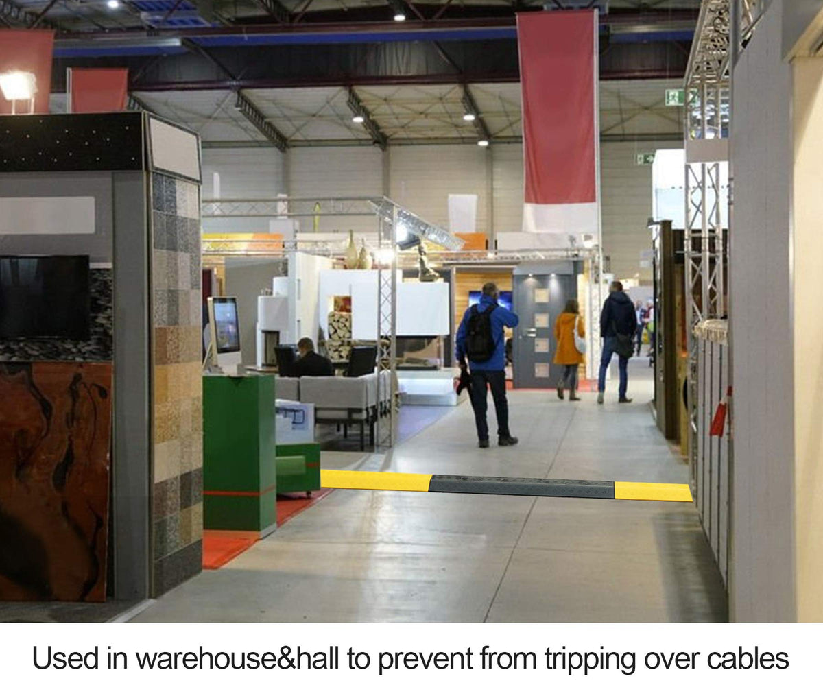Anbotek cord protector used in pedestrian areas with carts