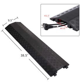 Anbotek floor cord cover showing 38.5 inch length for long cable runs