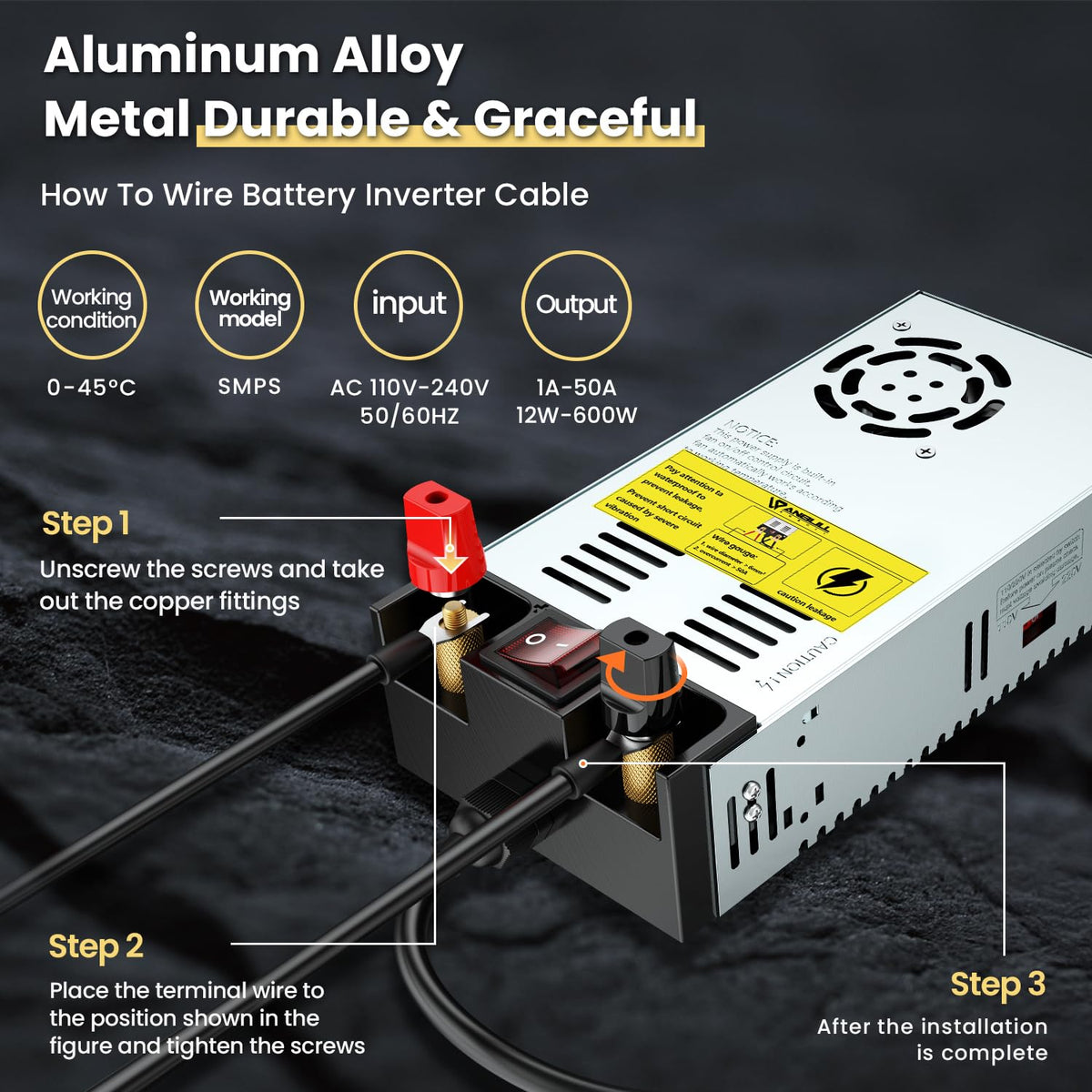 Anbull powering LED strip demonstrating stable 12V output benefit