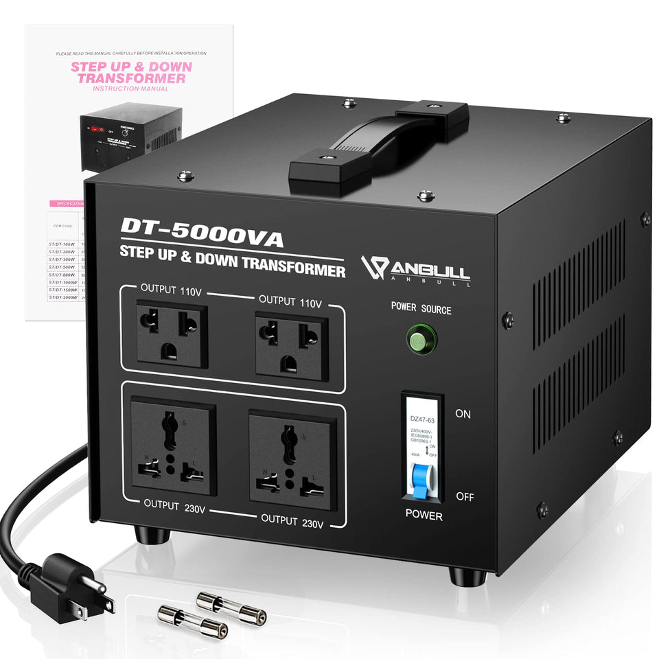 Anbull 5000W voltage converter front panel for reliable power control.