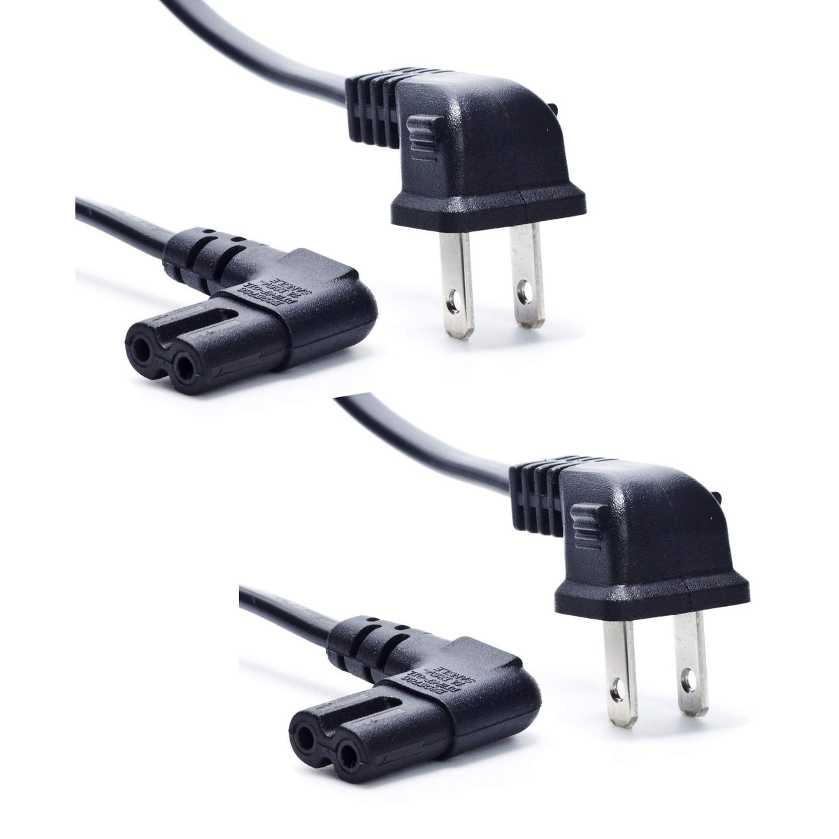 Ancable 12ft right-angled C7 power cable for wall-mounted TVs keeps cables neat.
