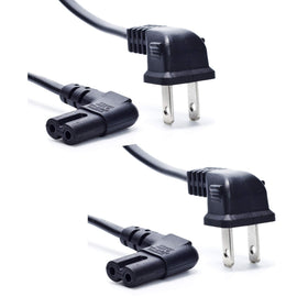Ancable 12ft right-angled C7 power cable for wall-mounted TVs keeps cables neat.