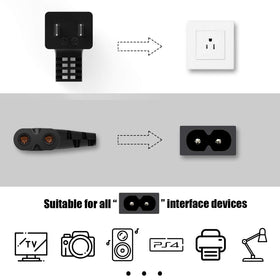 Ancable C7 to NEMA 1-15P 18AWG cable supports versatile device use.