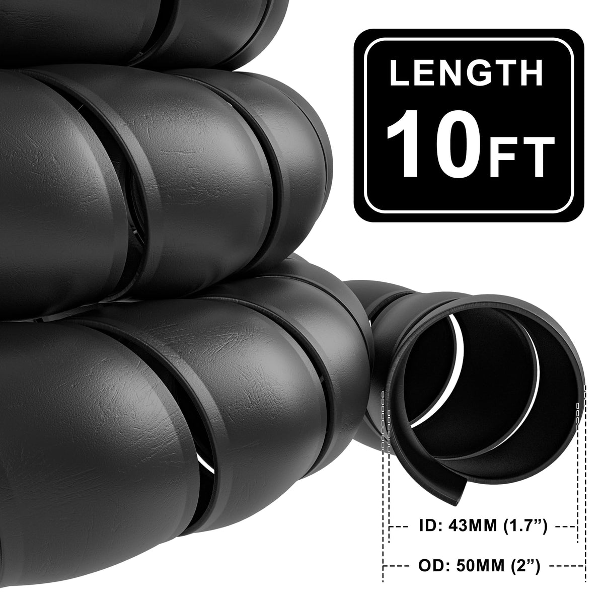 ANCIMOON close-up of spiral profile offering abrasion resistance and flexible coverage