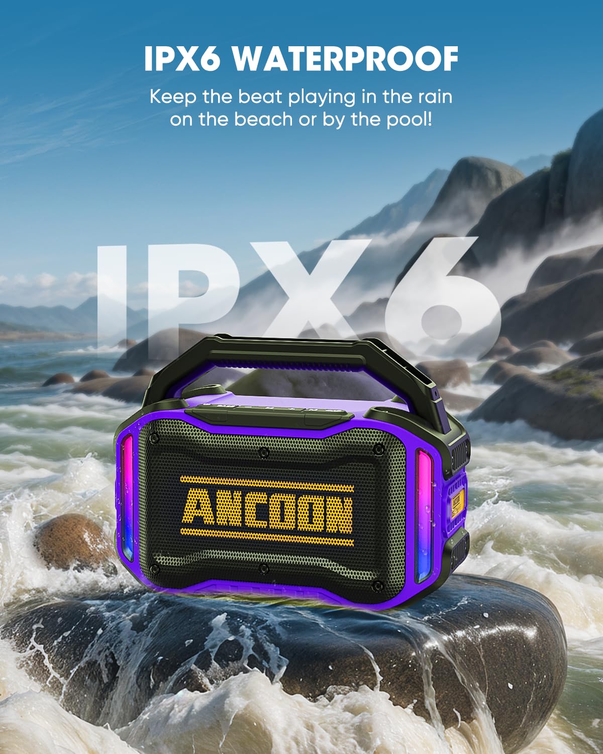 ANCOON 10000mAh battery powering long listening sessions without frequent recharges.