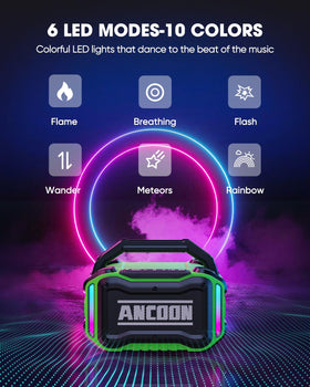 ANCOON speaker provides about 20 hours of playtime on a full charge