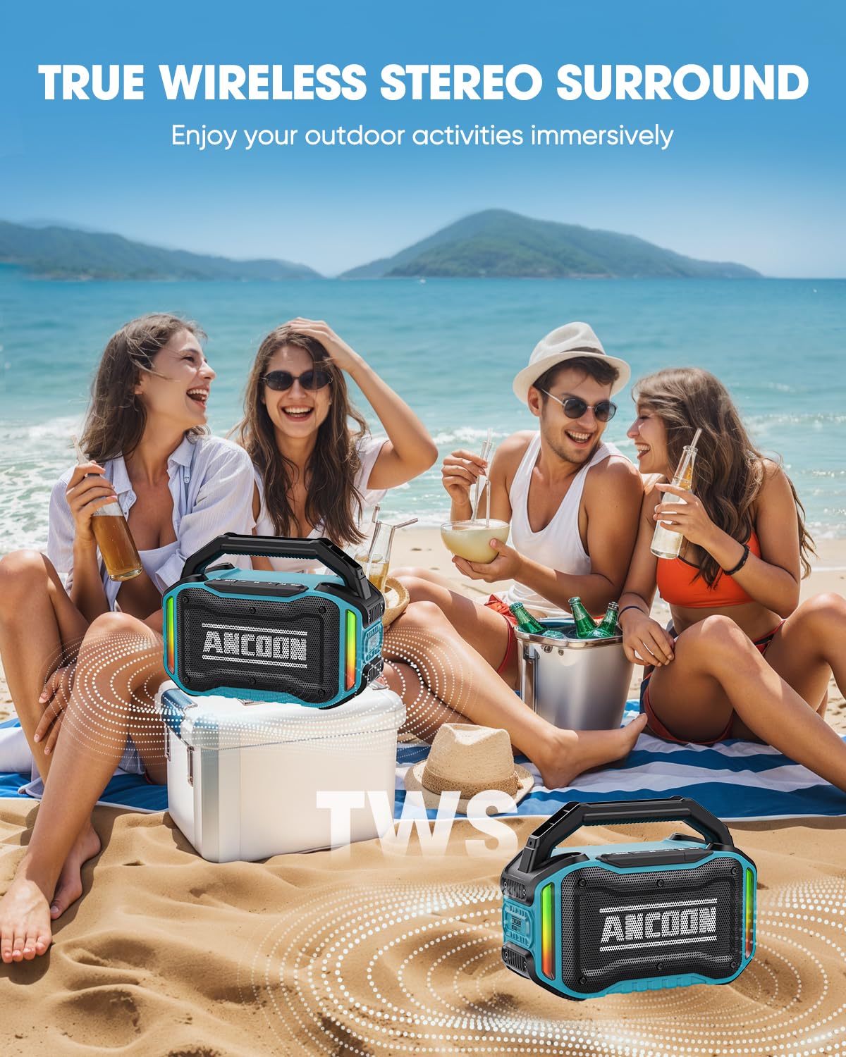 ANCOON IPX6 waterproof design stands up to rain and splashes