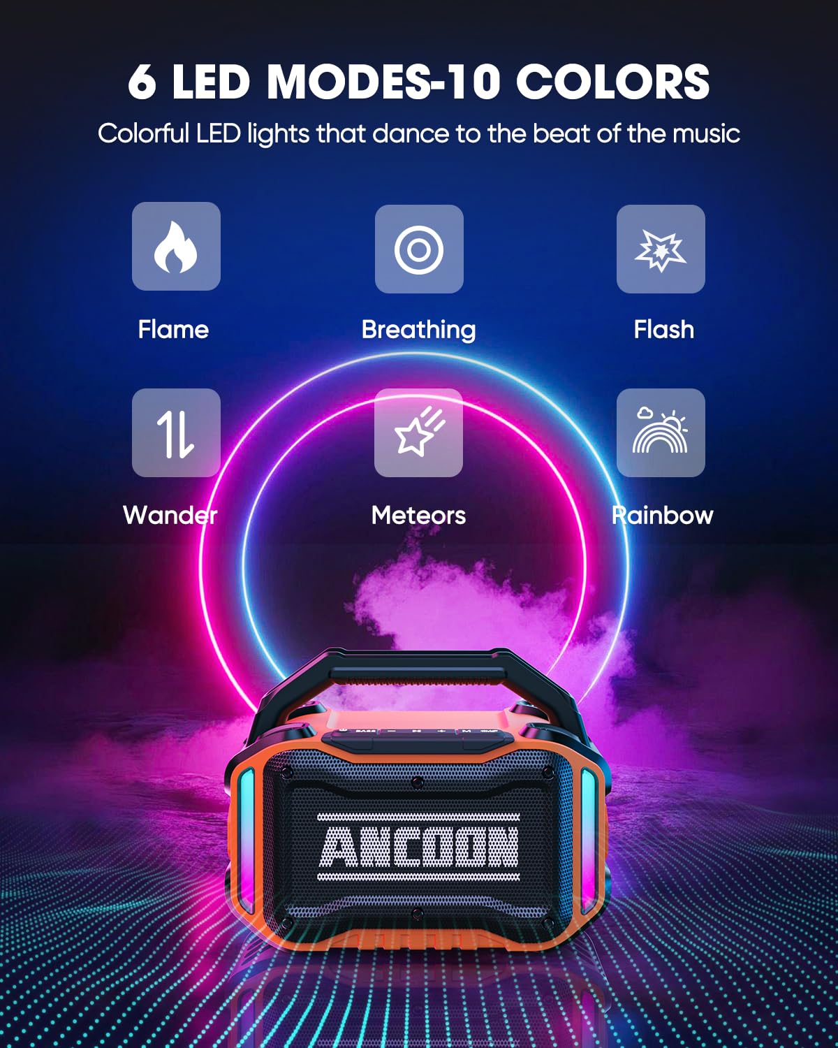 ANCOON speaker rugged build for garage and workshop durability.