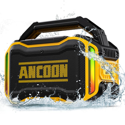 ANCOON Speakers front view shows rugged outdoor design for reliable all-weather use.