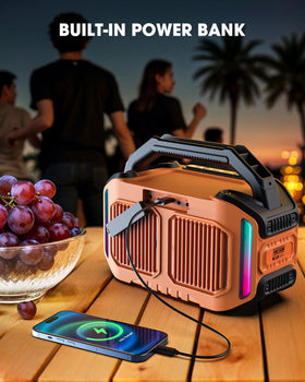 ANCOON speaker portable design for easy transport between sites.