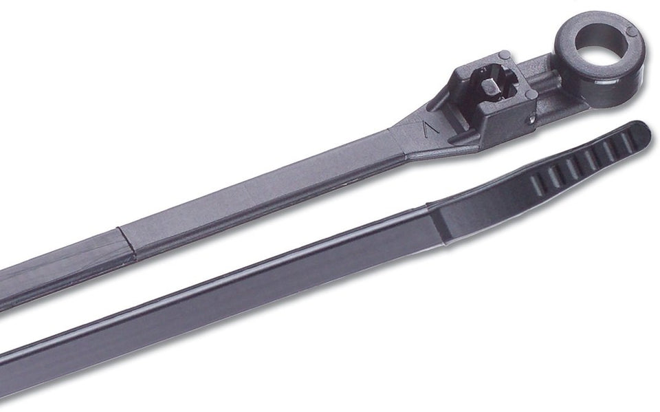 Ancor 14" cable ties front packaging showing durable black ties and benefits