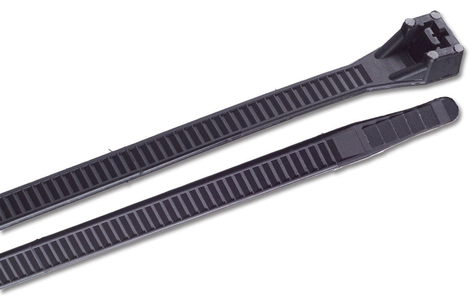 Ancor front-pack of 15-inch cable ties showing contents and durable design benefit