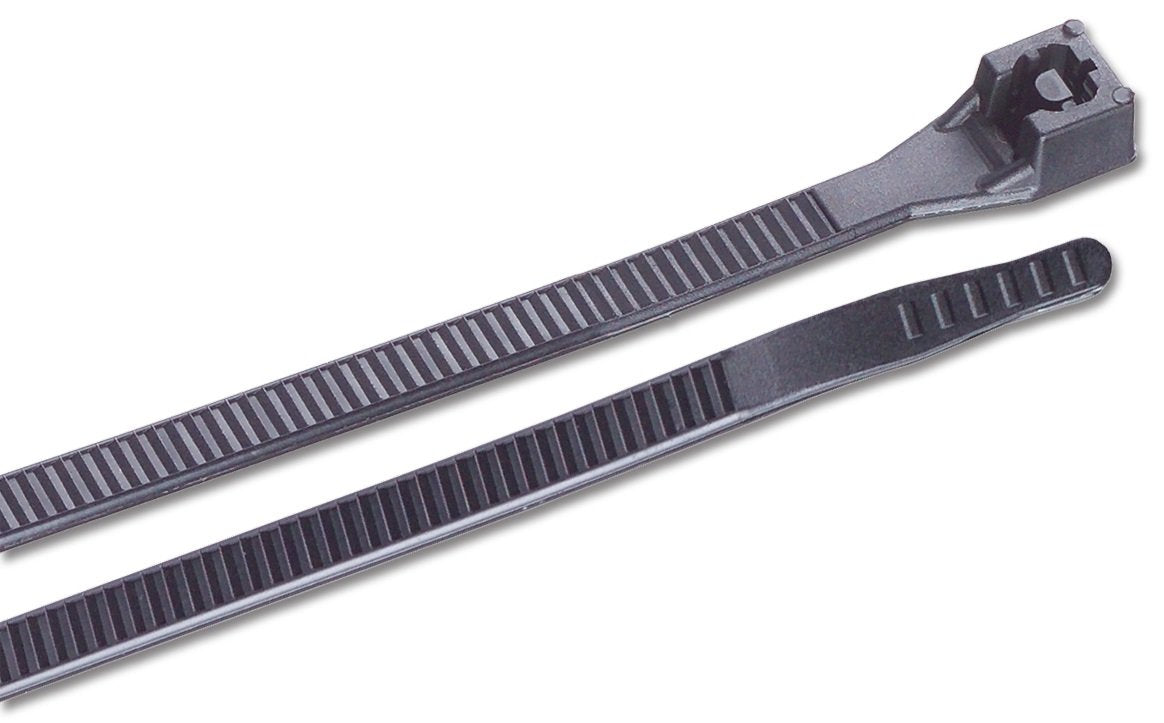 Ancor 199211 black 11-inch cable tie secures marine wiring bundles.