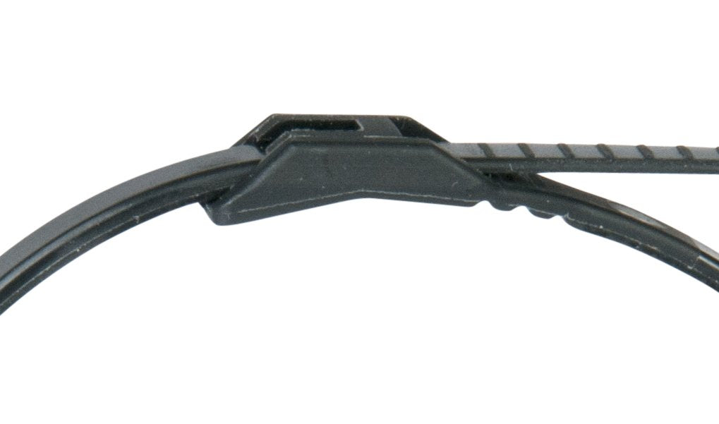 Ancor tamper-proof cable tie pawl ensures a clean, secure installation after routing