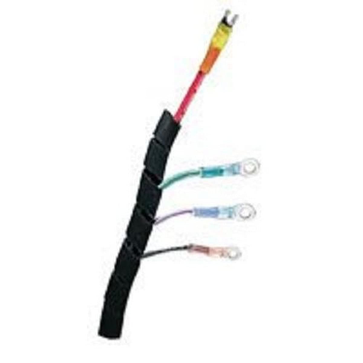 Ancor spiral wrap front packaging showing black 3/8" roll and organized wiring benefit