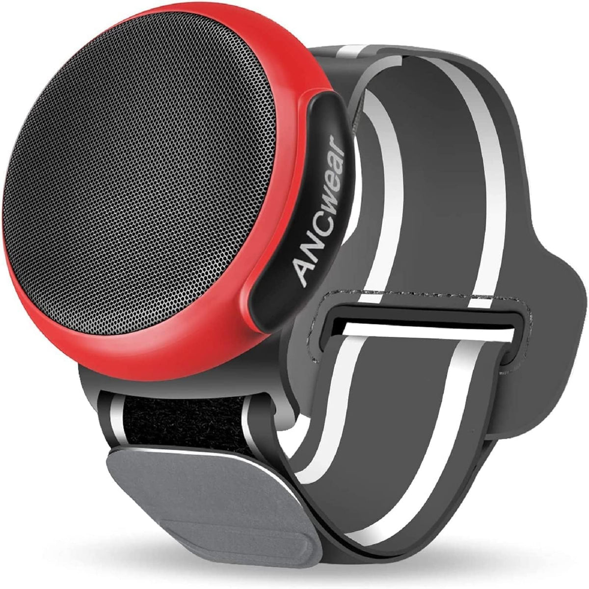 ANCwear wearable speaker worn on the wrist for hands-free music during workouts.