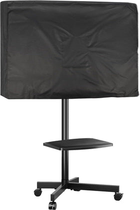 Andacar front view of cover protecting a 48–50" mobile TV stand, weatherproof protection