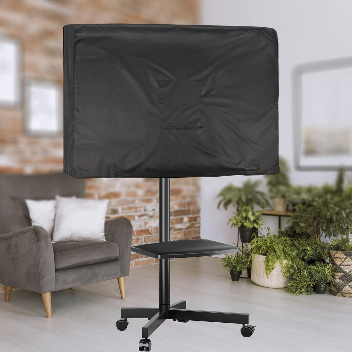 Andacar size comparison with 55 inch TV demonstrating correct fit