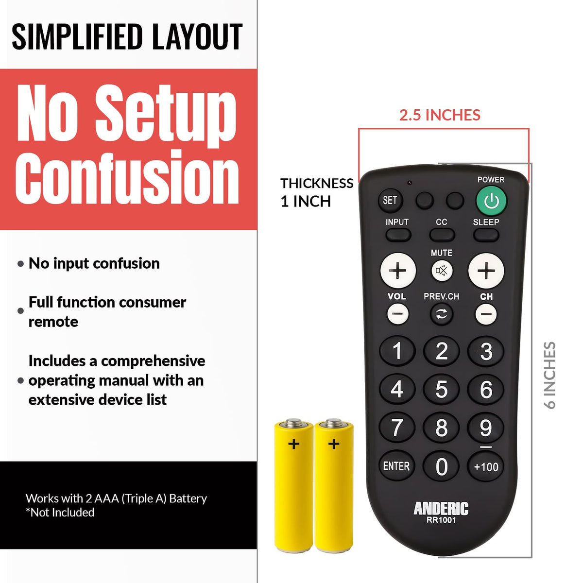 Anderic RR1001 with packaging and manual for easy staff deployment