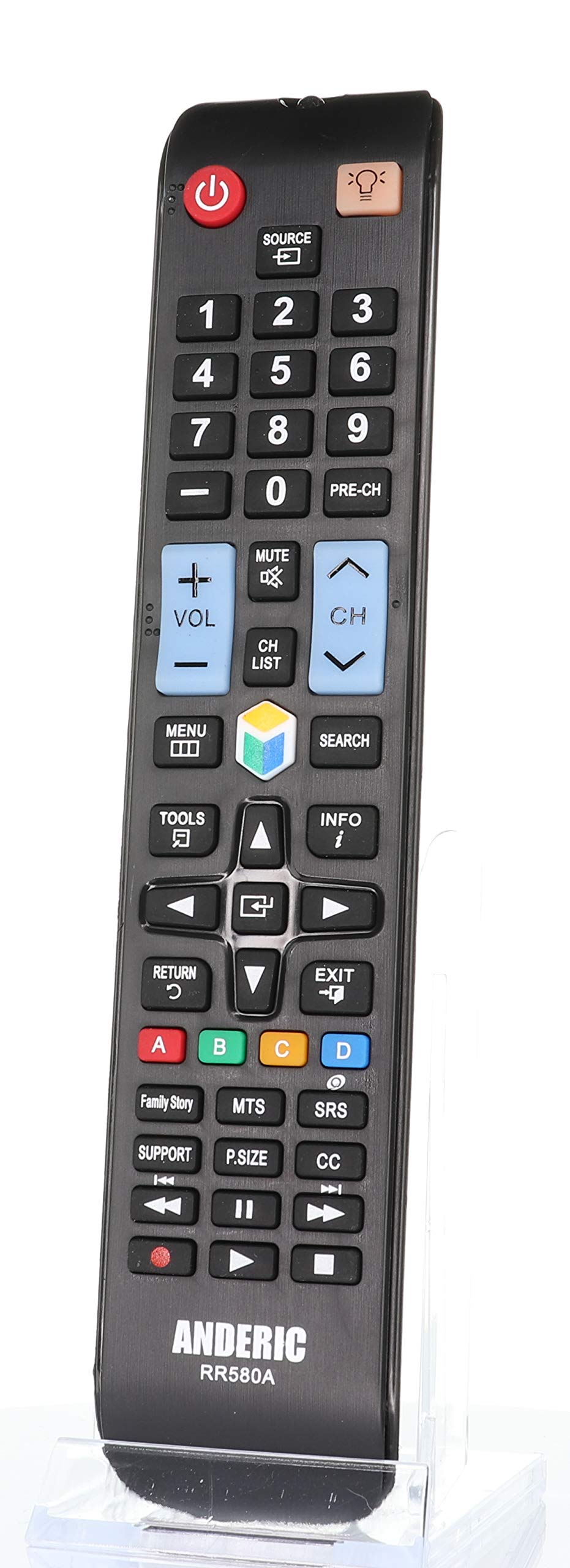 Anderic RR580A Samsung remote with a 1-year warranty
