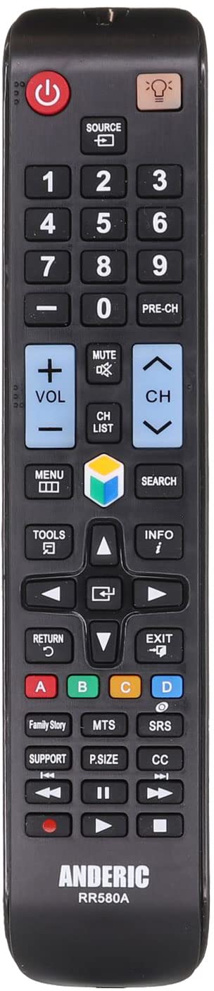 Anderic RR580A Samsung remote MENU and FORMAT buttons for easy control