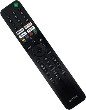 Anderic remote buttons close-up highlights voice control and shortcut keys for streaming.