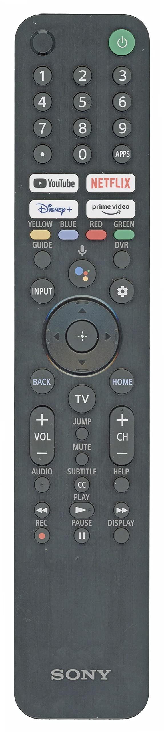Anderic Sony RMF-TX520U remote front view shows durable, easy-to-grip design for comfortable use.