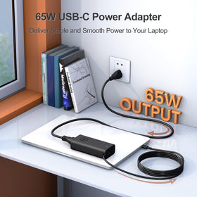 Andingker 65W USB-C Dell charger with LED indicator for quick status.