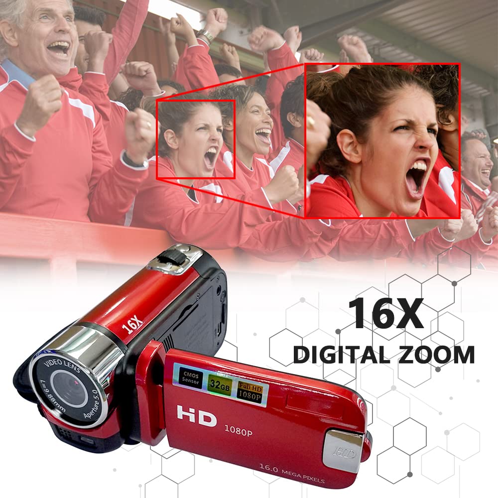 Andoer portable DV camcorder side view, slim profile for everyday carry