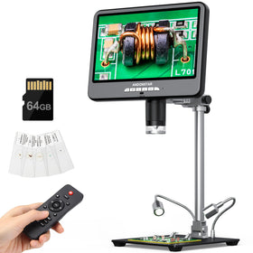 Andonstar 4K 60FPS digital microscope captures crisp soldering details for electronics work.