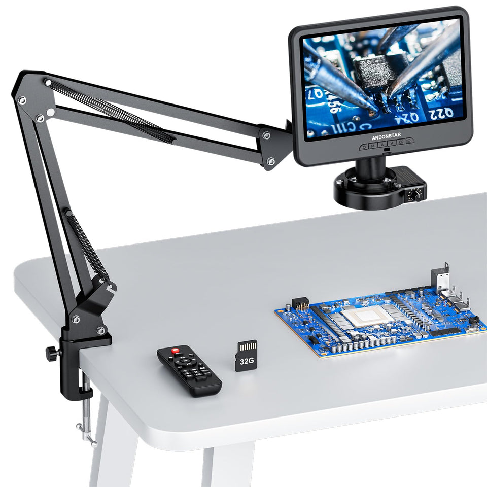 Andonstar AD109 with 10.1-inch IPS screen for clear magnified detail ideal for electronics and coins