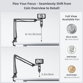 Andonstar AD115 offers 360-degree rotation for flexible viewing angles.