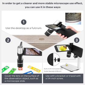 Andonstar AD203 80x magnification with adjustable LED illumination.