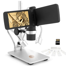 Andonstar AD203 handheld microscope reveals coin details for enthusiasts