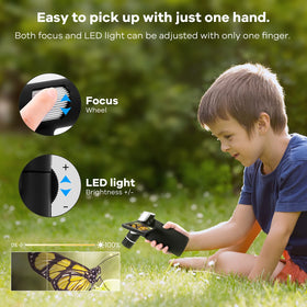 Andonstar AD203 lightweight design at 220 g for outdoor use.