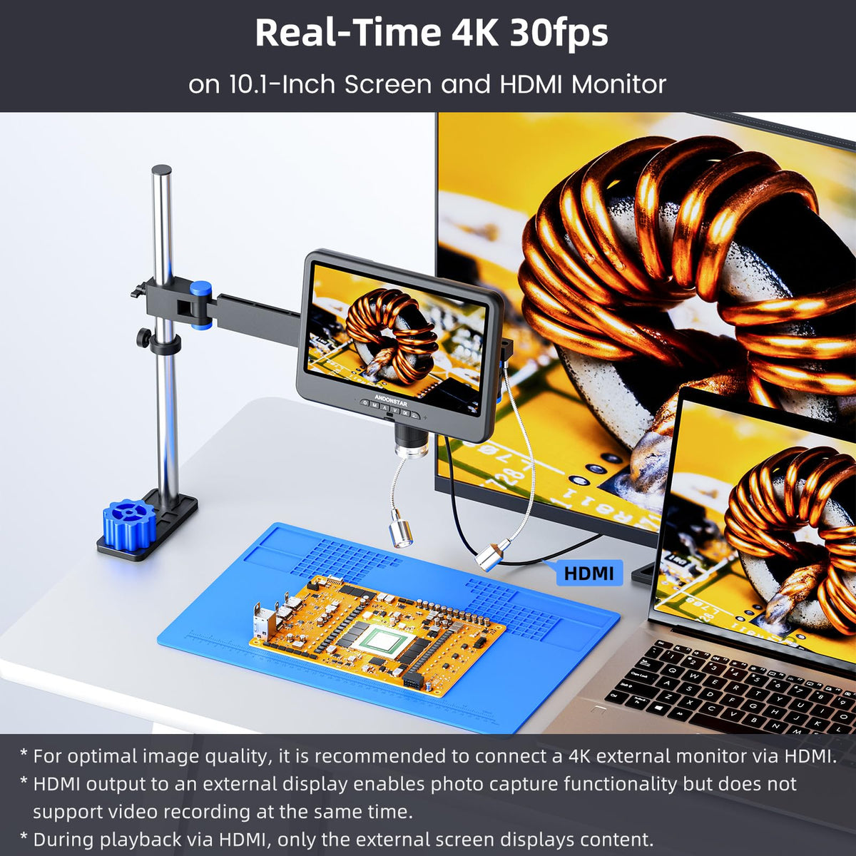 Andonstar AD208S-FA anti-static soldering mat protects delicate electronics.