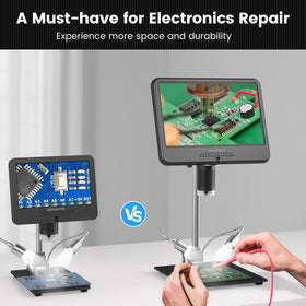 Andonstar AD210 soldering microscope offers extra space for electronics work.