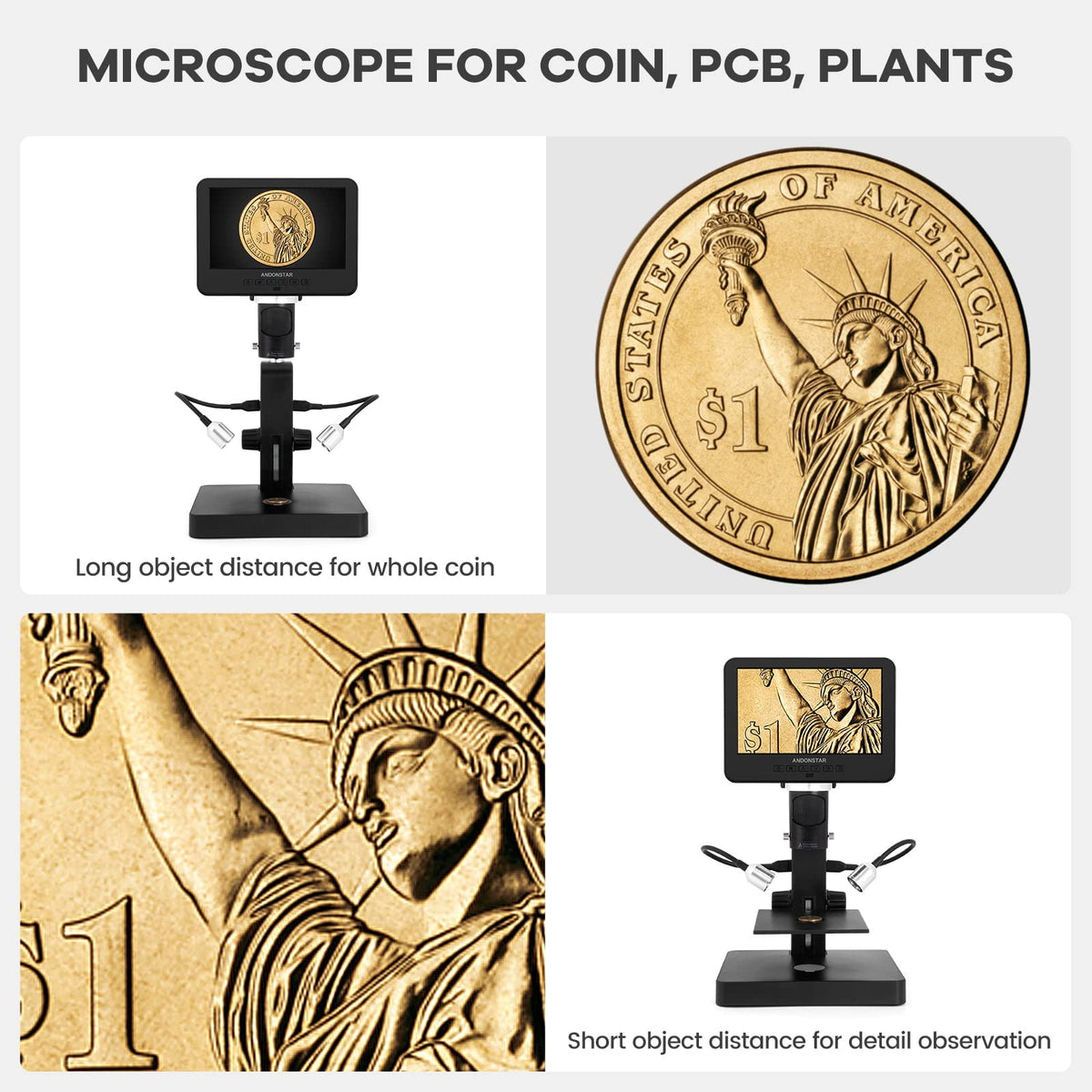 Andonstar AD246S-P eight-level LED lighting adapts to any specimen