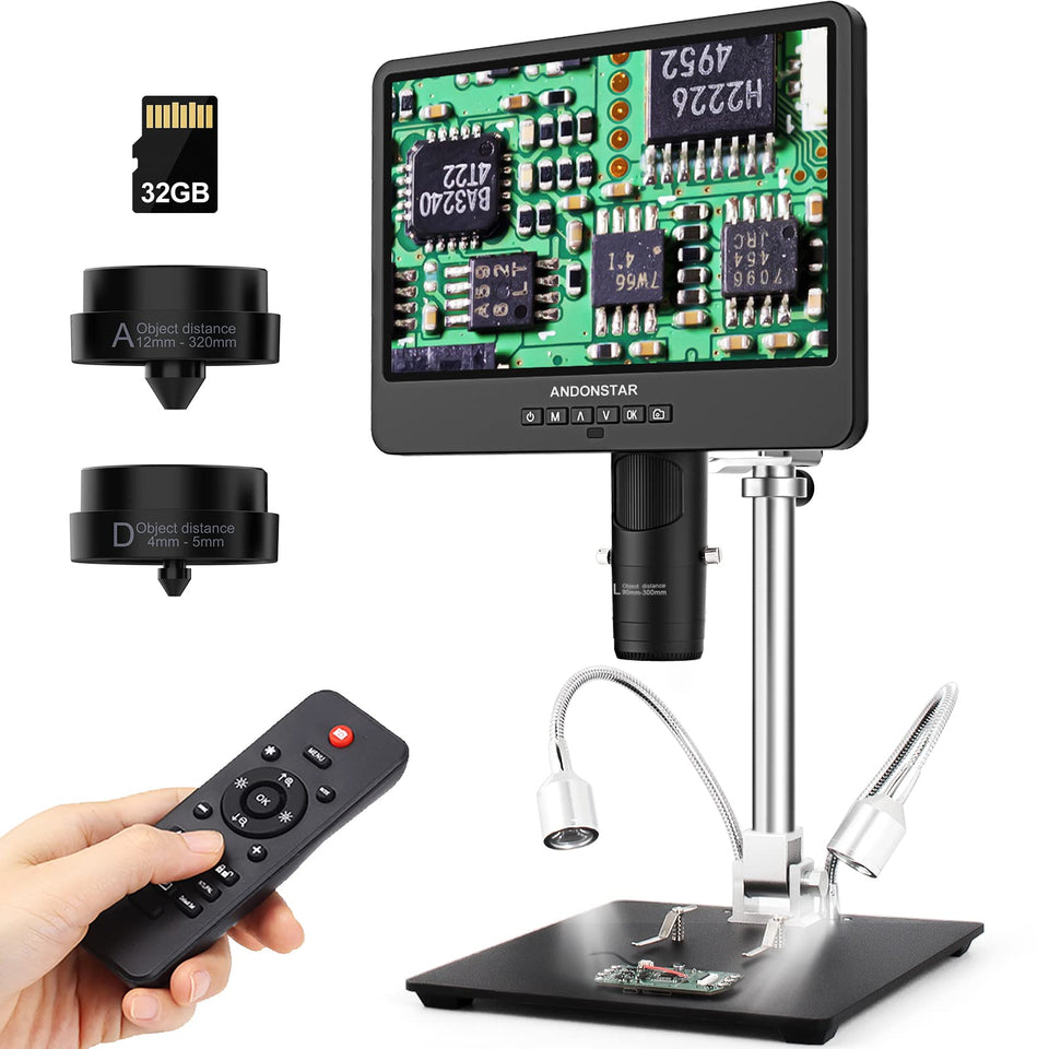 Andonstar AD249S-M soldering microscope for precise circuit repairs and component inspection.
