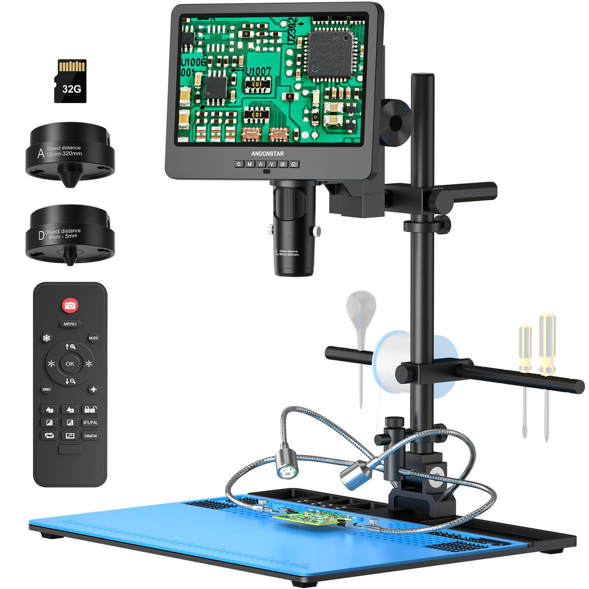 Andonstar AD249S-Max with 3 lens setup for versatile macro work